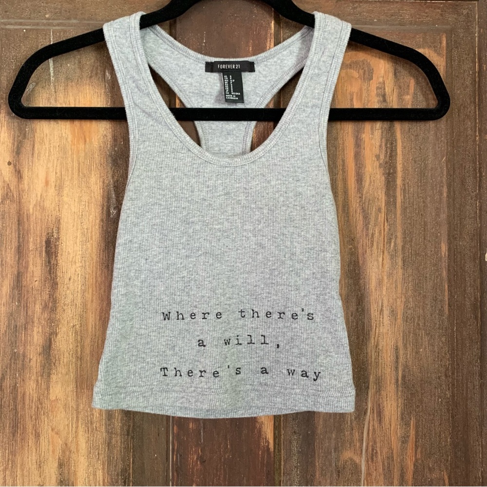 FOREVER 21 ribbed racer back tank top